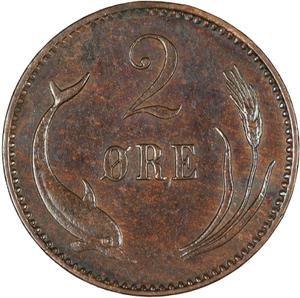 Denmark / Two Ore 1899 - reverse photo