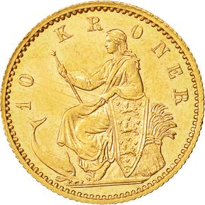Denmark / Ten Kroner 1900 - reverse photo