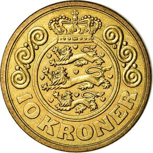 Denmark / Ten Kroner 1990 - reverse photo