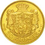 Twenty Kroner 1915: Photo Coin, Denmark, Twenty Kroner 1915 / thumbnail