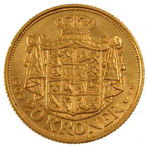Denmark / Twenty Kroner 1909 - reverse photo