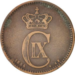 Denmark / Five Ore 1884 - obverse photo