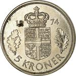 Five Kroner 1974: Photo Coin, Denmark, Five Kroner 1974 / thumbnail