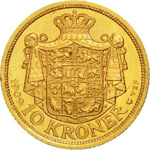 Denmark / Ten Kroner 1909 - reverse photo