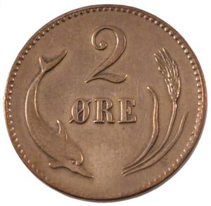Denmark / Two Ore 1876 - reverse photo