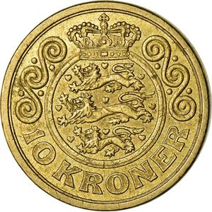 Denmark / Ten Kroner 1995 - reverse photo