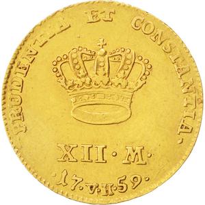 Denmark / Twelve Marck 1759 - reverse photo