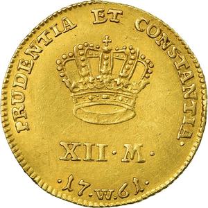 Denmark / Twelve Marck 1761 - reverse photo