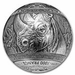 Djibouti / Silver Kilo 2022 Big Five Africa - Rhino - reverse photo