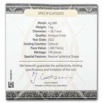 Silver Kilo 2022 Big Five Africa - Rhino: Photo Coin, Djibouti, Silver Kilo 2022 Big Five Africa - Rhino / thumbnail