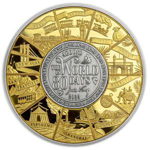 Djibouti / Five Hundred Francs Silver 2023 Around the World in 80 Days - reverse photo