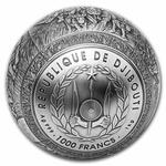 Djibouti / Silver Kilo 2022 Big Five Africa - Rhino - obverse photo
