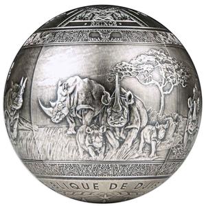 Djibouti / Silver Kilo 2022 Rhinoceros - obverse photo