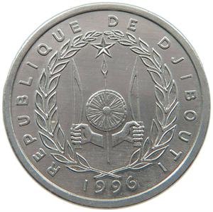 Djibouti / One Franc 1996 - reverse photo