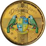 Dominica / Gold Ounce 2024 Coat of Arms / Coloured Proof - reverse photo