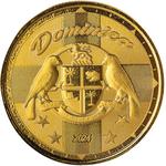 Gold Ounce 2024 Coat of Arms: Photo 2024 EC8 Dominica | Coat of Arms 1 oz Gold Coin / thumbnail