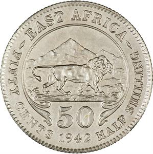 East African Currency Board / Fifty Cents 1942 - reverse photo