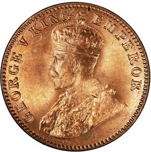 India, Empire of (British Raj) / Quarter Anna 1930 - obverse photo