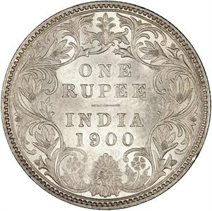 India, Empire of (British Raj) / One Rupee 1900 - reverse photo