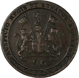 India, Empire of (British Raj) / One Ninety-sixth Rupee 1797 - obverse photo