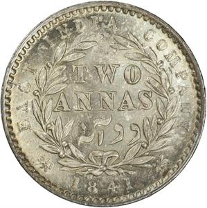 India, Empire of (British Raj) / Two Annas 1841 - reverse photo