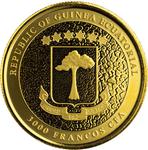 Equatorial Guinea / Gold Ounce 2021 Giraffe - obverse photo