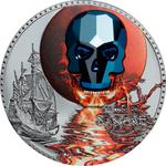 Silver Ounce 2019 Crystal Skull - Luna de Sangre: Photo Coin, Equatorial Guinea, Silver Ounce 2019 Crystal Skull - Luna de Sangre / thumbnail
