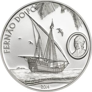 Equatorial Guinea / One Thousand Francs Silver 2015 Fernão do Pó - reverse photo