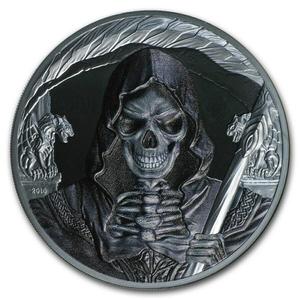 Equatorial Guinea / Silver Ounce 2018 Grim Reaper - The Death - reverse photo