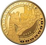 Gold Ounce 2023 Giraffe: Photo 2023 Equatorial Guinea Giraffe 1 oz Gold Proof Coin / thumbnail