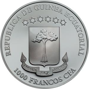 Equatorial Guinea / Silver Ounce 2018 Crystal Skull - Vanity - obverse photo