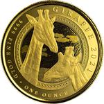 Equatorial Guinea / Gold Ounce 2021 Giraffe - reverse photo
