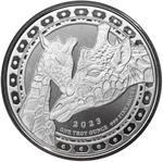 Silver Ounce 2023 Giraffe: Photo 2023 Equatorial Guinea Giraffe 1 oz Silver Coin / thumbnail