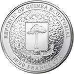 Silver Ounce 2023 Giraffe: Photo 2023 Equatorial Guinea Giraffe 1 oz Silver Coin / thumbnail