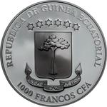 Silver Ounce 2019 Crystal Skull - Luna de Sangre: Photo Coin, Equatorial Guinea, Silver Ounce 2019 Crystal Skull - Luna de Sangre / thumbnail