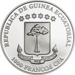 One Thousand Francs Silver 2015 Fernão do Pó: Photo Coin, Equatorial Guinea, One Thousand Francs Silver 2015 Fernao do Po / thumbnail