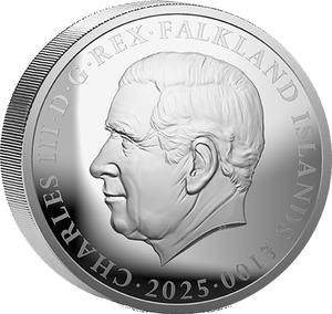 Falkland Islands / Silver Kilo 2025 Rose Ryal - obverse photo