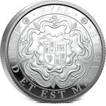Silver Five Ounces 2025 Rose Ryal: Photo 2025 Rose Ryal 5oz Silver Proof Coin / thumbnail
