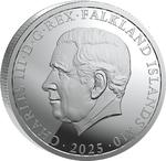 Silver Five Ounces 2025 Rose Ryal: Photo 2025 Rose Ryal 5oz Silver Proof Coin / thumbnail