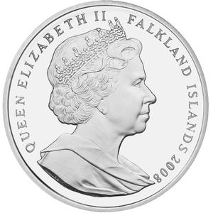 Falkland Islands / One Crown 2008 Port Louis Settlement - obverse photo