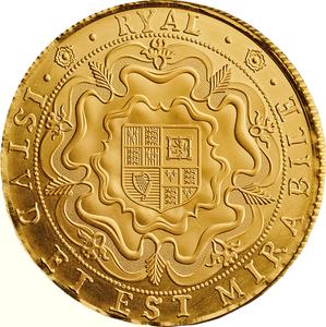 Falkland Islands / Gold Twenty Grams 2025 Rose Ryal - Authentic - reverse photo