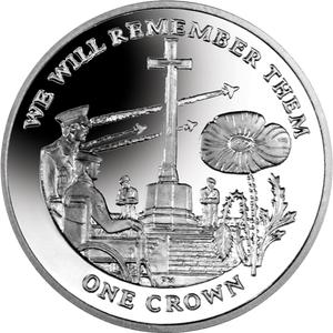 Falkland Islands / One Crown 2014 Cross of Sacrifice - reverse photo