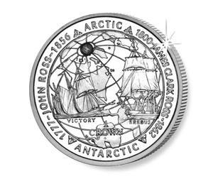 Falkland Islands / One Crown 2006 John Ross - reverse photo