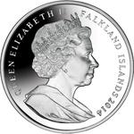 One Crown 2014 Cross of Sacrifice: Photo Coin, Falkland Islands, One Crown 2014 Cross of Sacrifice / thumbnail