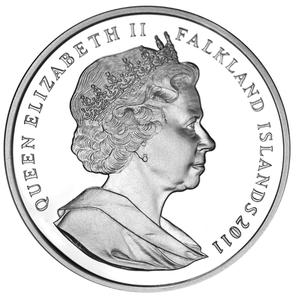 Falkland Islands / One Crown 2011 Royal Wedding - obverse photo