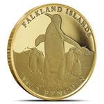 Falkland Islands / Gold Tenth-Ounce 2025 King Penguin - reverse photo