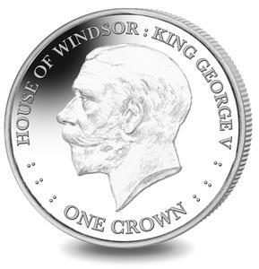 Falkland Islands / One Crown 2017 King George V - reverse photo
