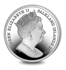 Falkland Islands / One Crown 2016 Queen's 90th Birthday - obverse photo