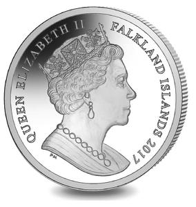Falkland Islands / One Crown 2017 Queen Elizabeth II - obverse photo
