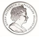 One Crown 2011 Queen Elizabeth II and Prince Philip: Photo Coin, Falkland Islands, One Crown 2011 Queen Elizabeth II and Prince Philip / thumbnail